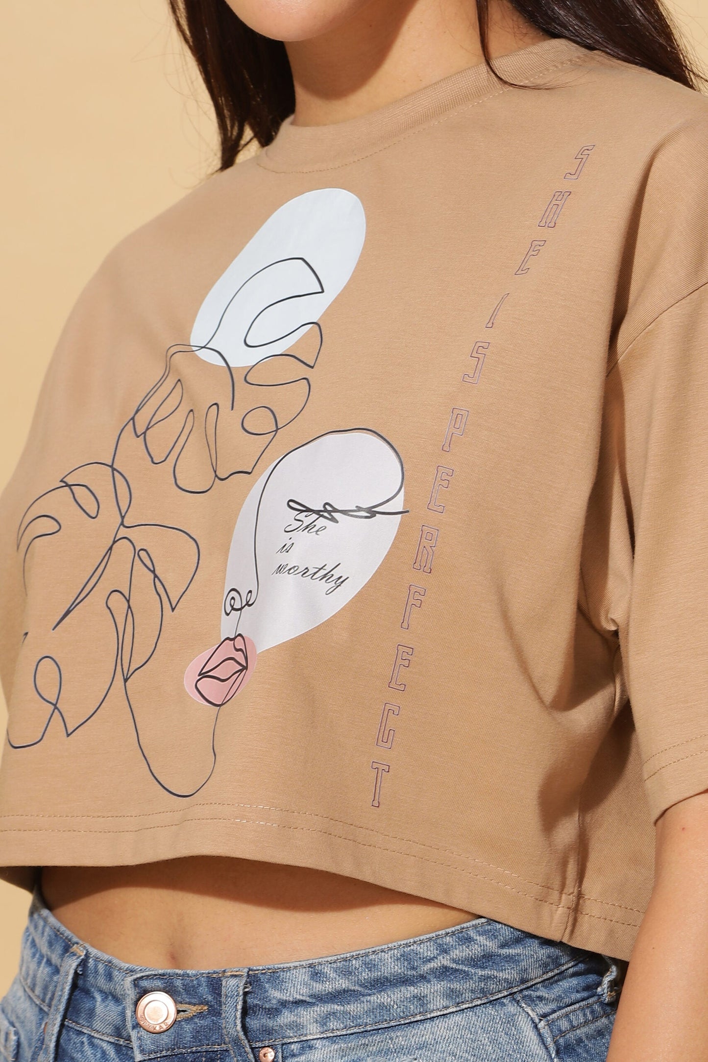 Premium Beige Crop-top