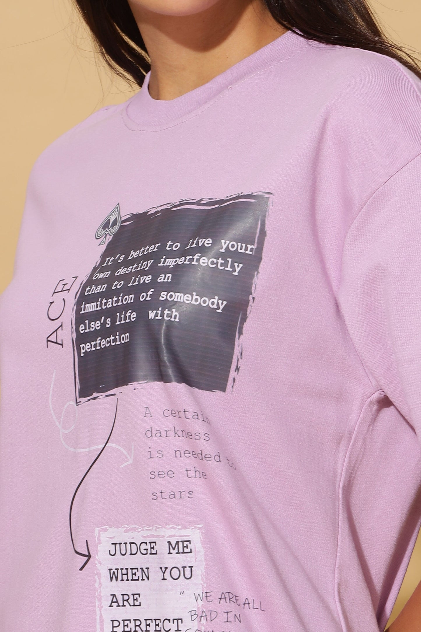 Women's lavender Premium Oversize Tee