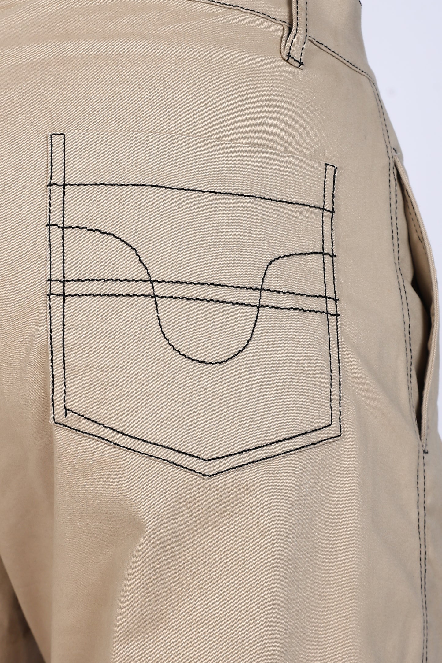 Moovio Beige Cargo Pants for Men