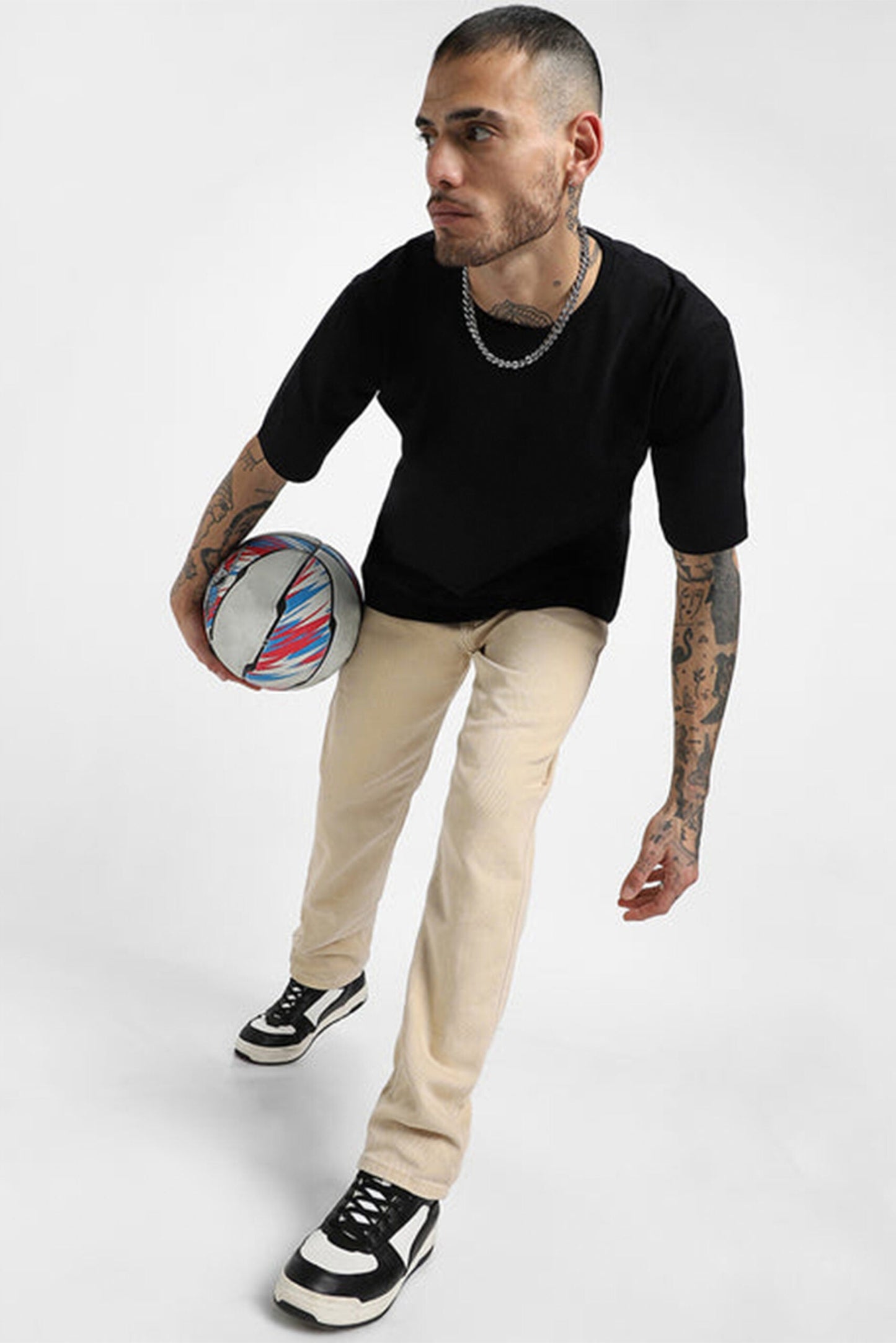 Skate Print Black Premium Oversize Tee