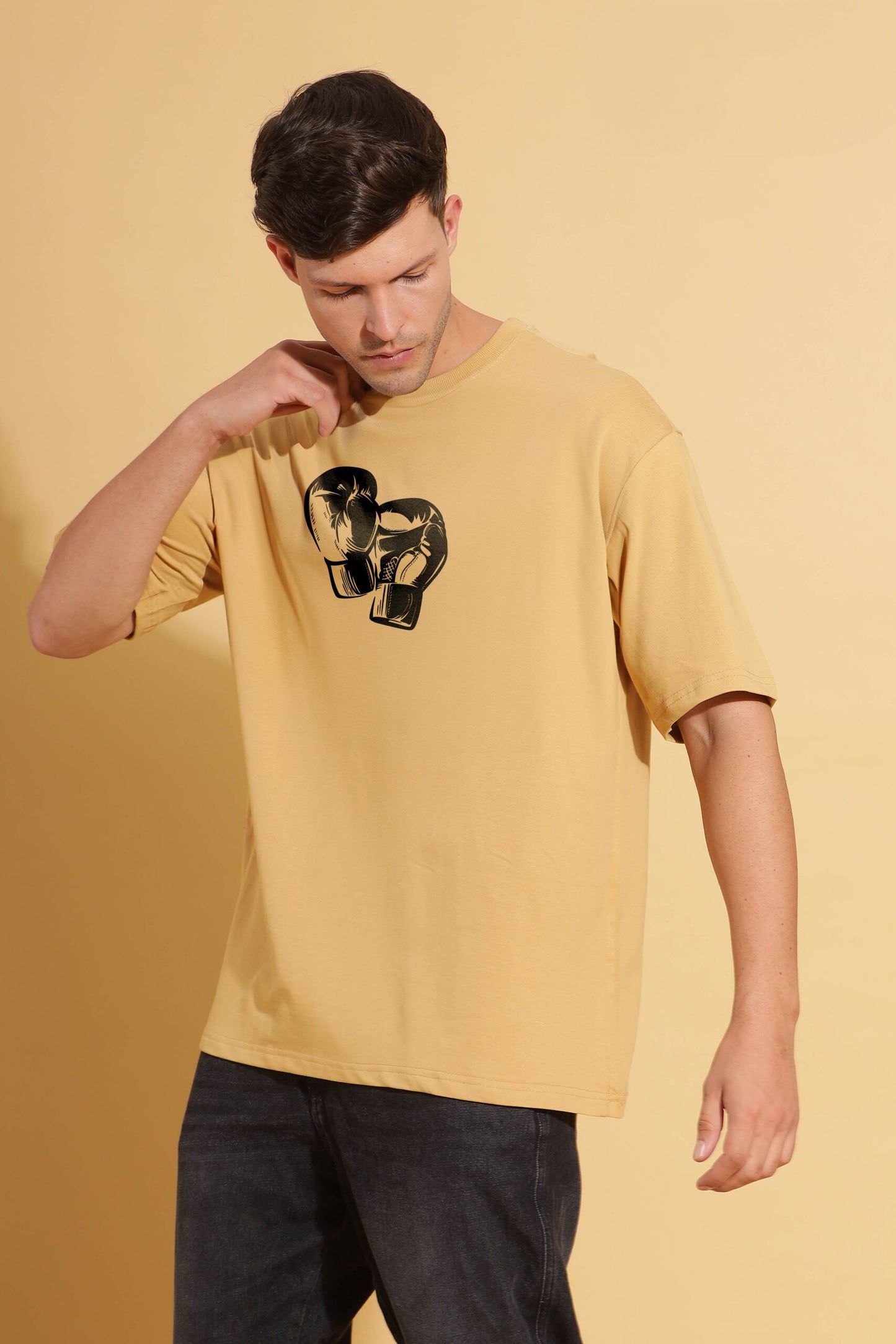 Moovio Luxe Beige Premium Oversize Tee