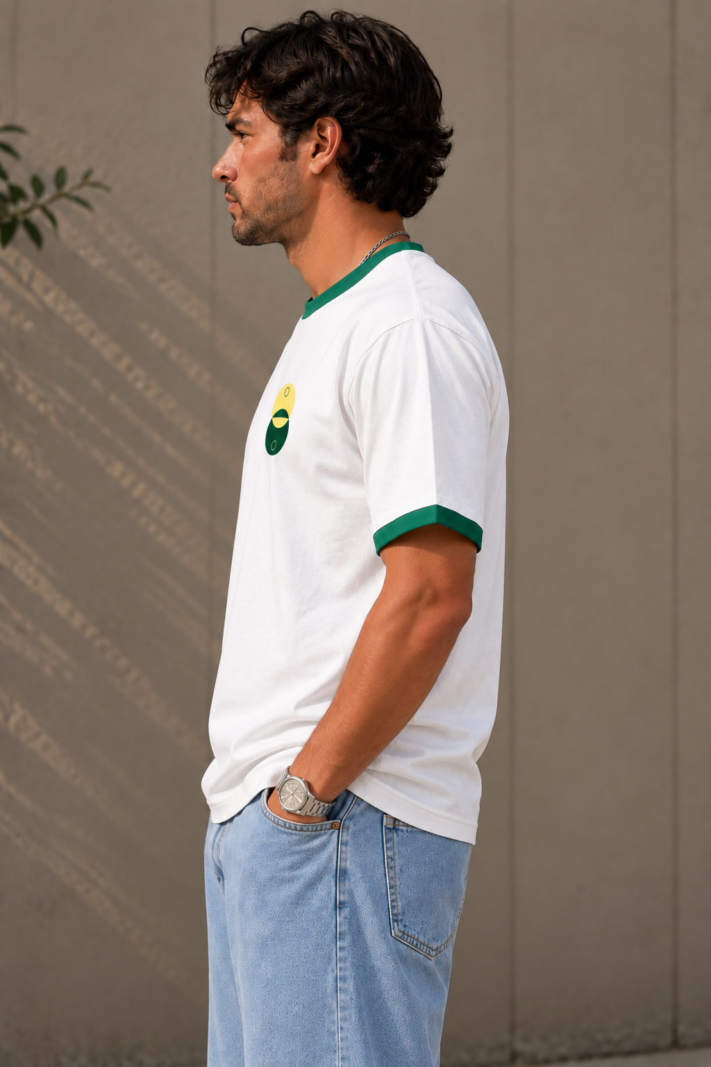 Unisex Yin Yang Ringer Tee