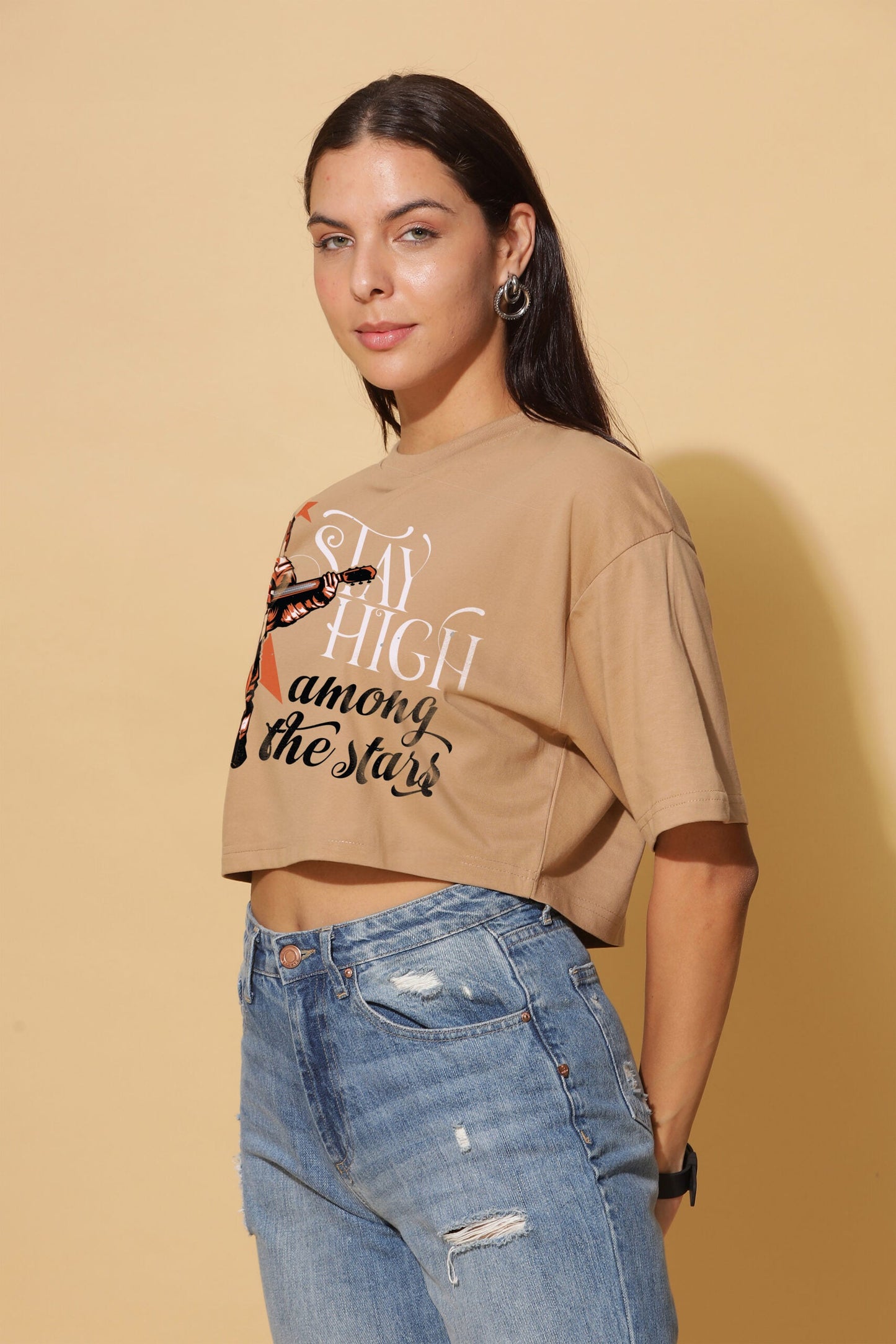 STAY HIGH Premium Crop Top