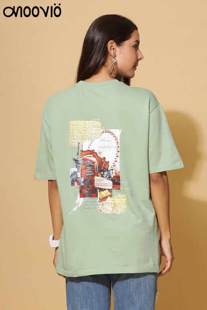 Women's NOSTALGIA Printed Premium Oversize Tee