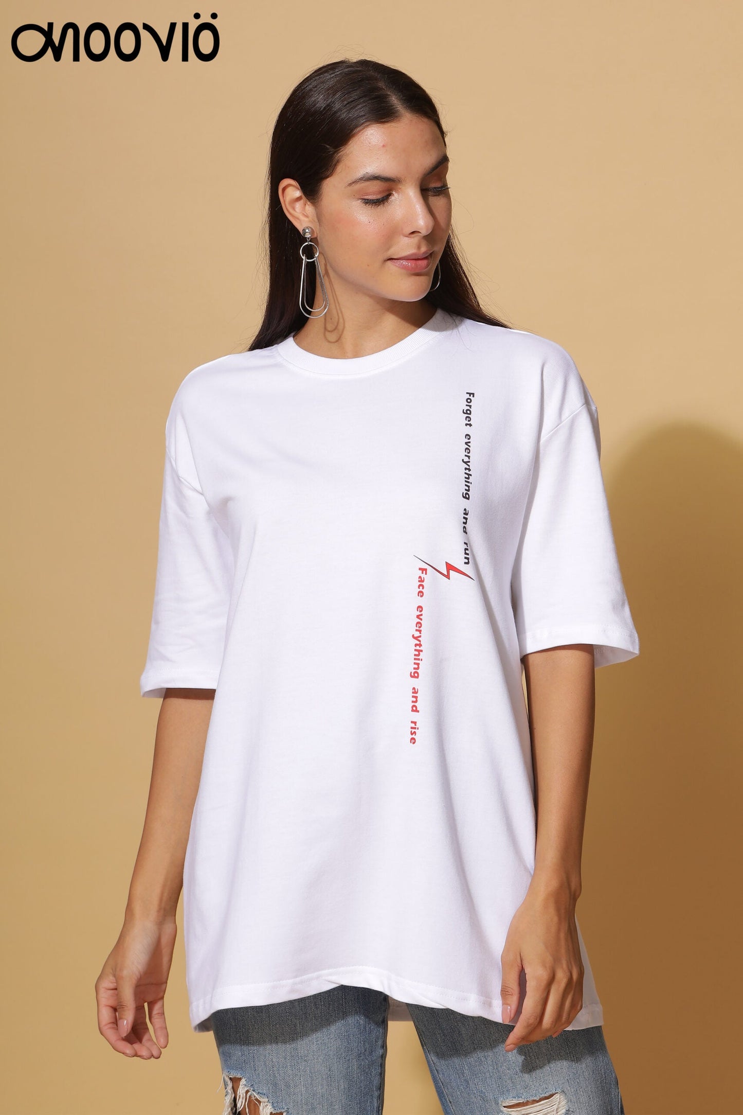 Women's FEAR Printed Premium Oversize Tee