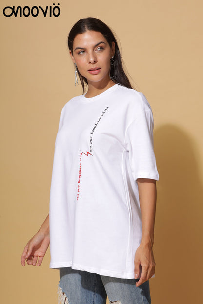 Women's FEAR Printed Premium Oversize Tee