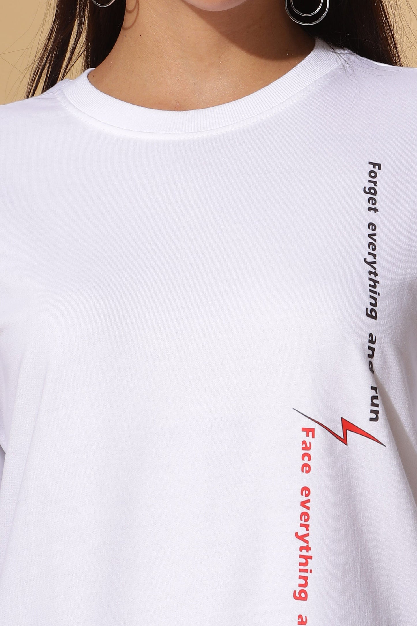 Women's FEAR Printed Premium Oversize Tee