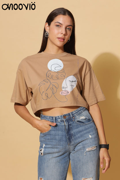 Premium Beige Crop-top