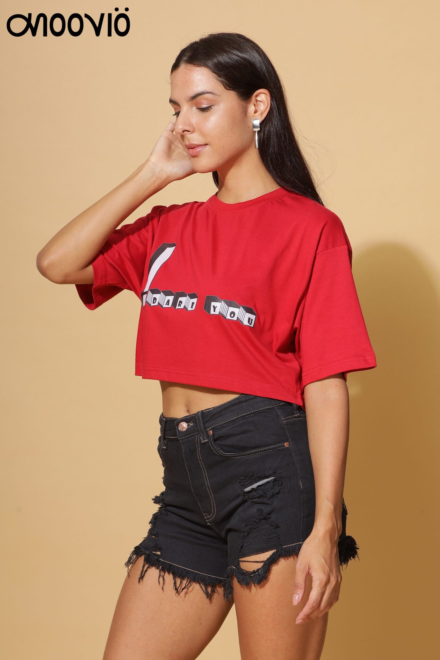DARE YOU Red Crop-Top