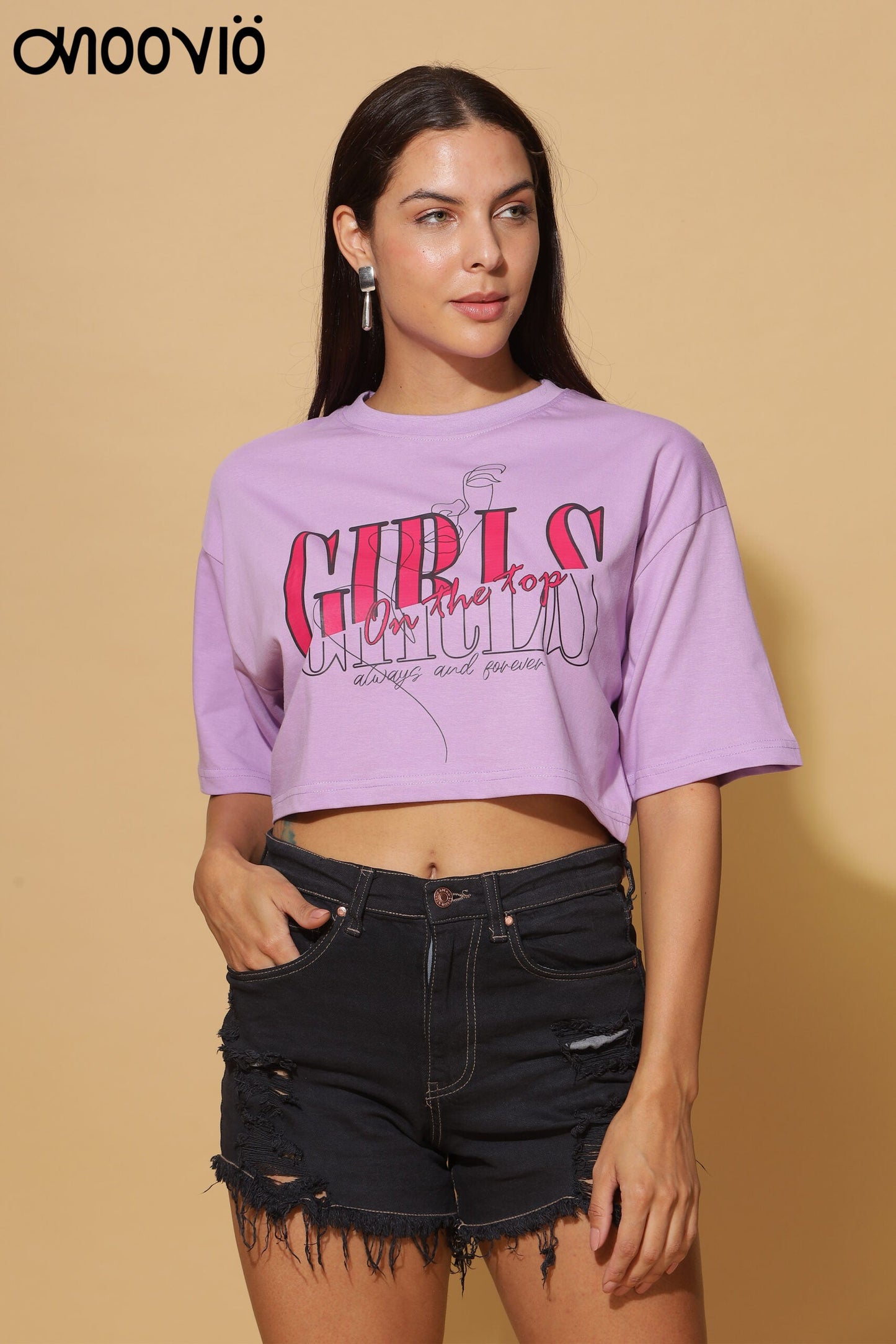 GIRLS Lavender Crop-Top