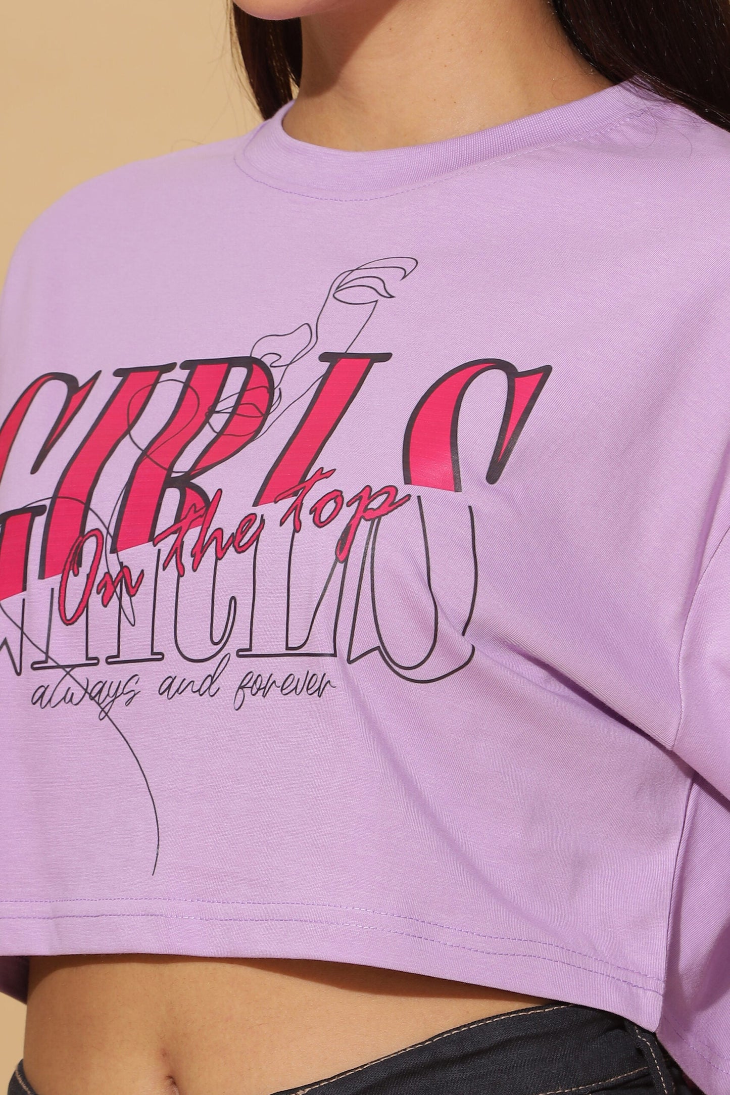 GIRLS Lavender Crop-Top