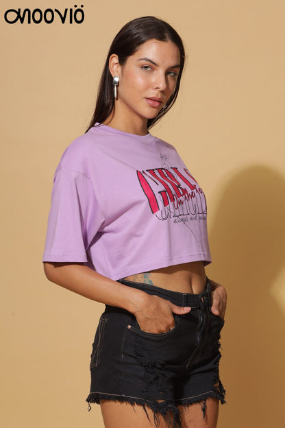GIRLS Lavender Crop-Top