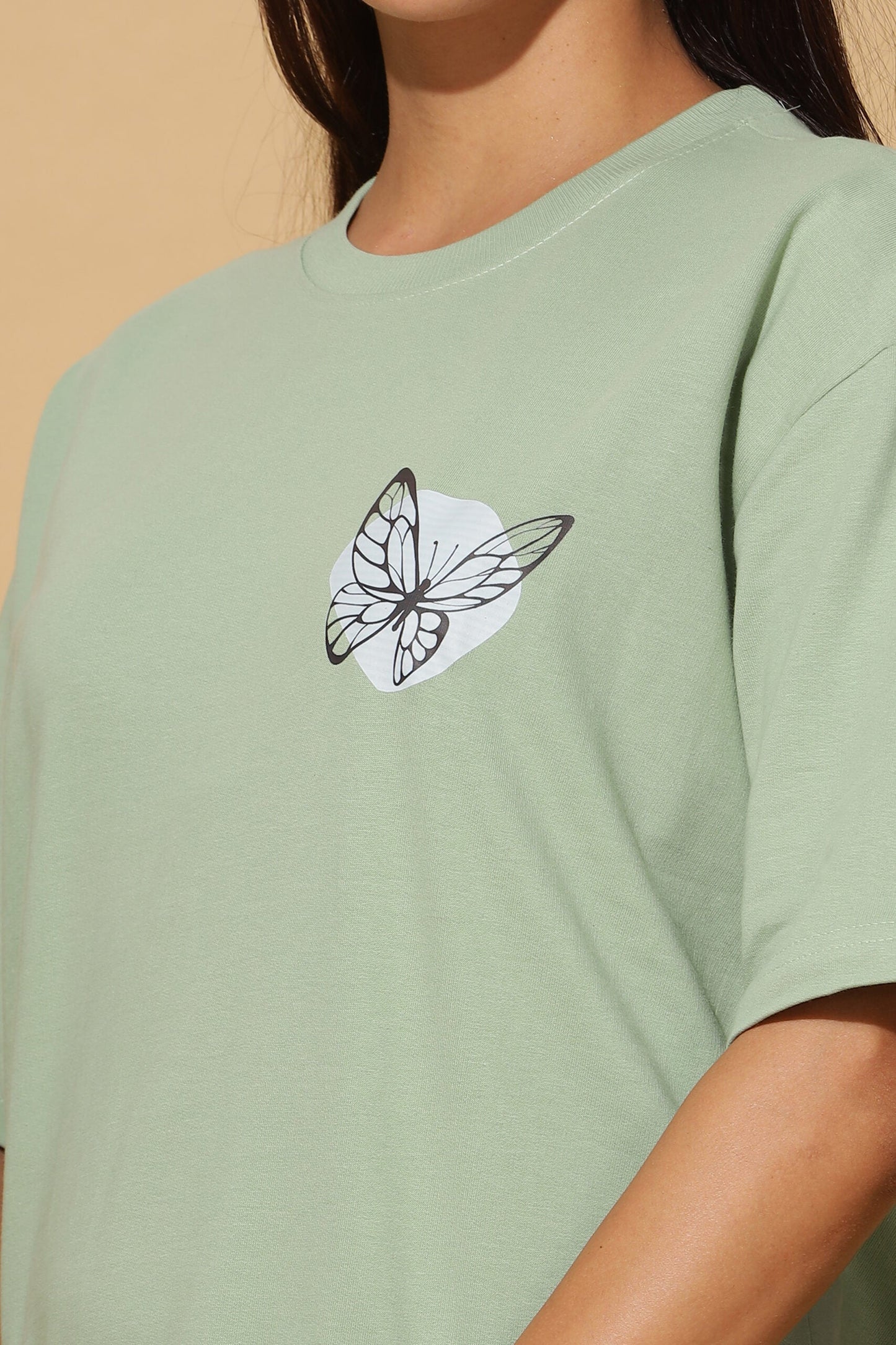 Light green premium tshirts for women