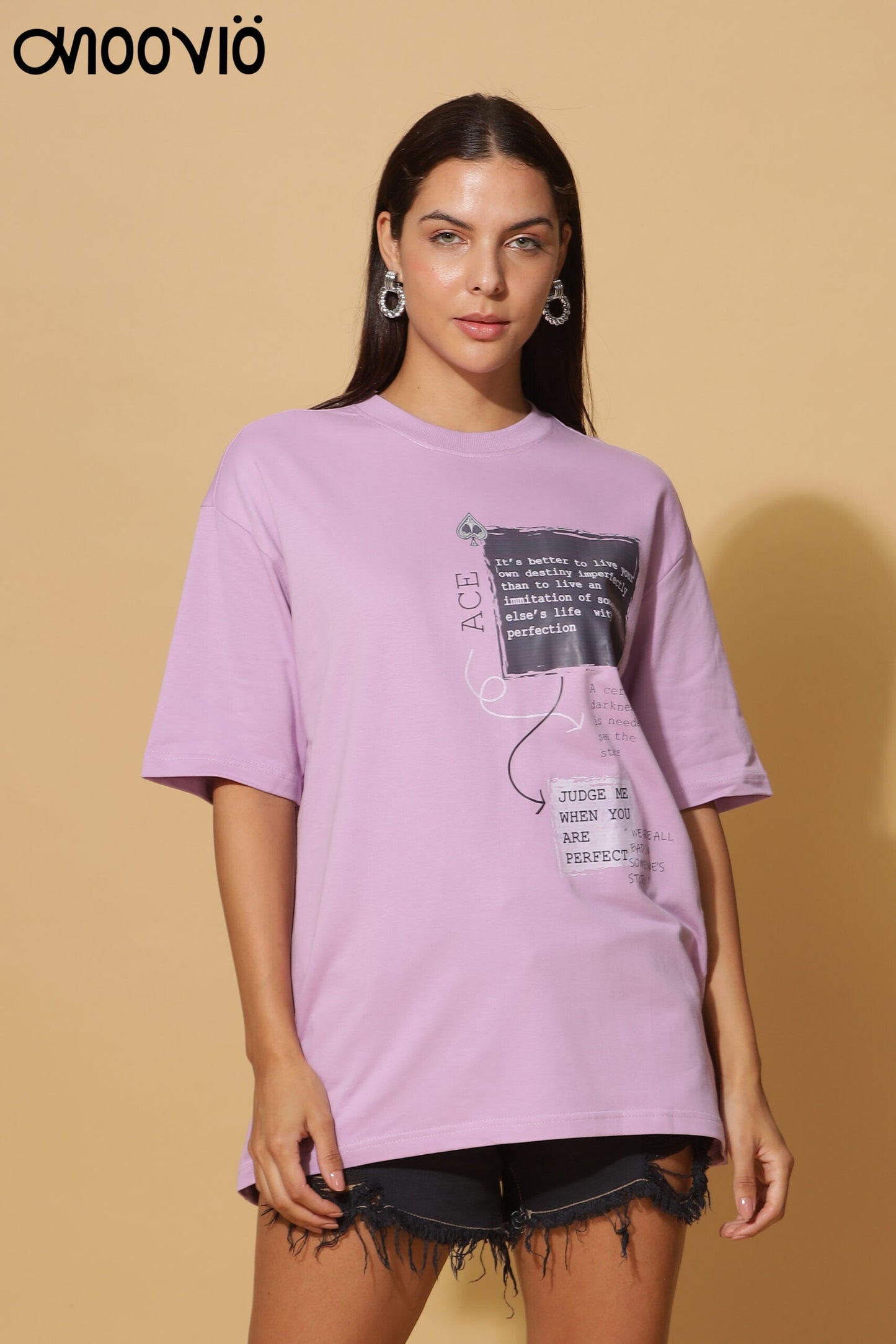 Women's lavender Premium Oversize Tee