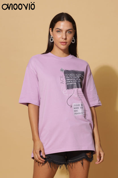 Women's lavender Premium Oversize Tee