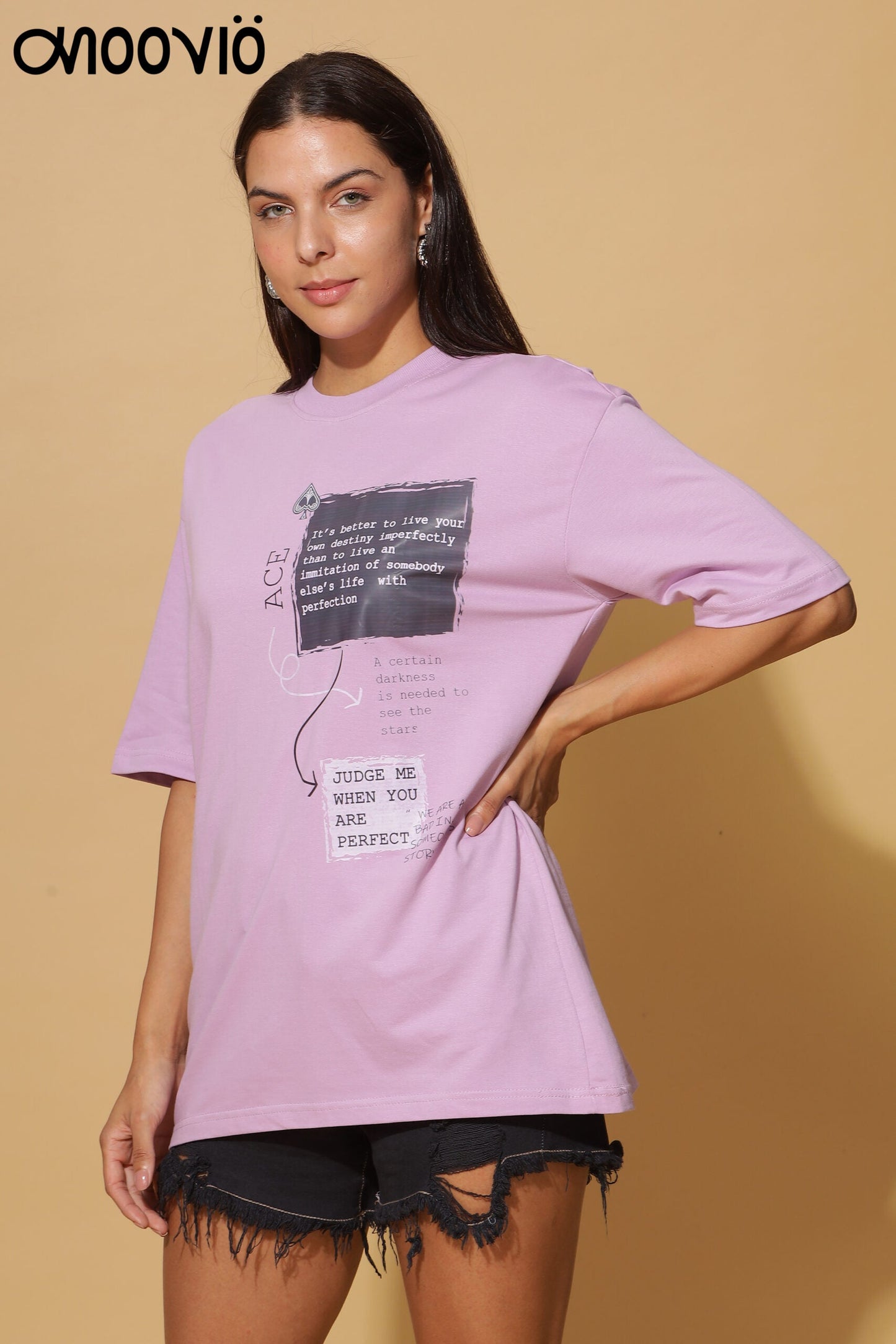 Women's lavender Premium Oversize Tee