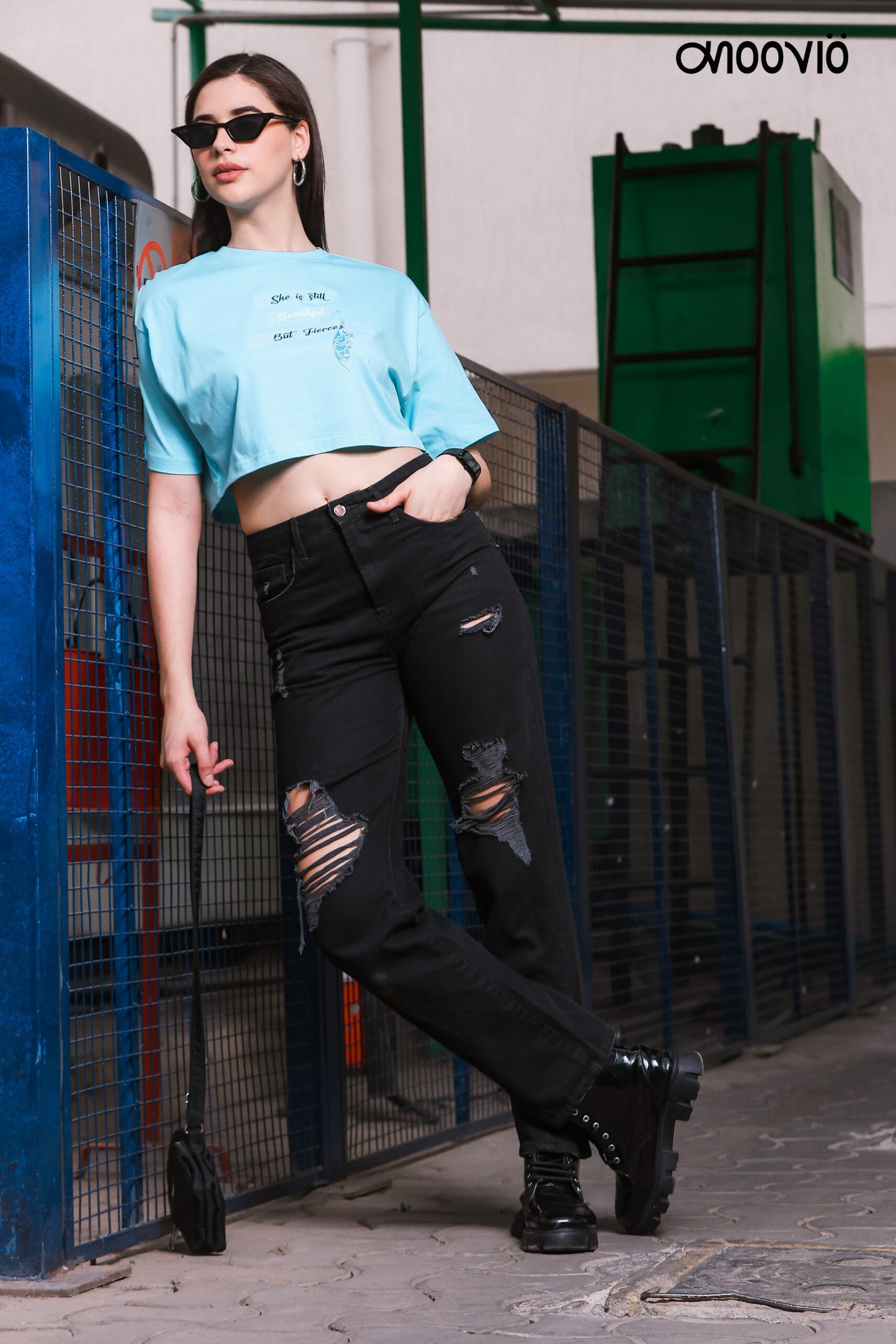 Premium Cyan Crop-top