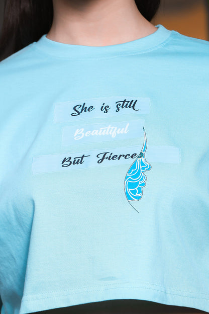 Premium Cyan Crop-top