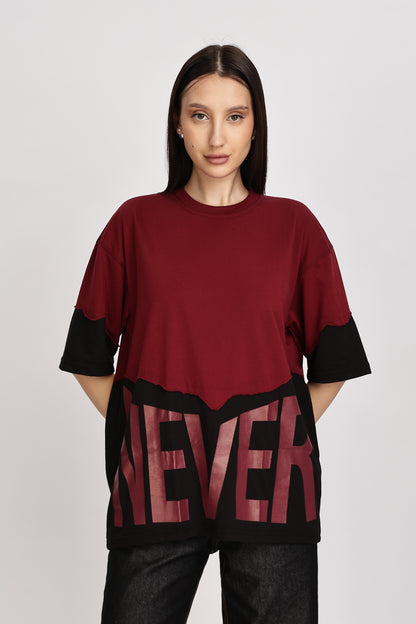 "NEVER STOP" Tees for female