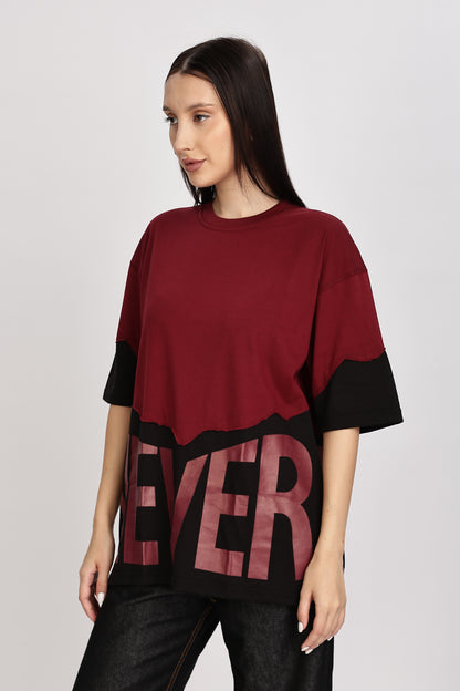 "NEVER STOP" Tees for female