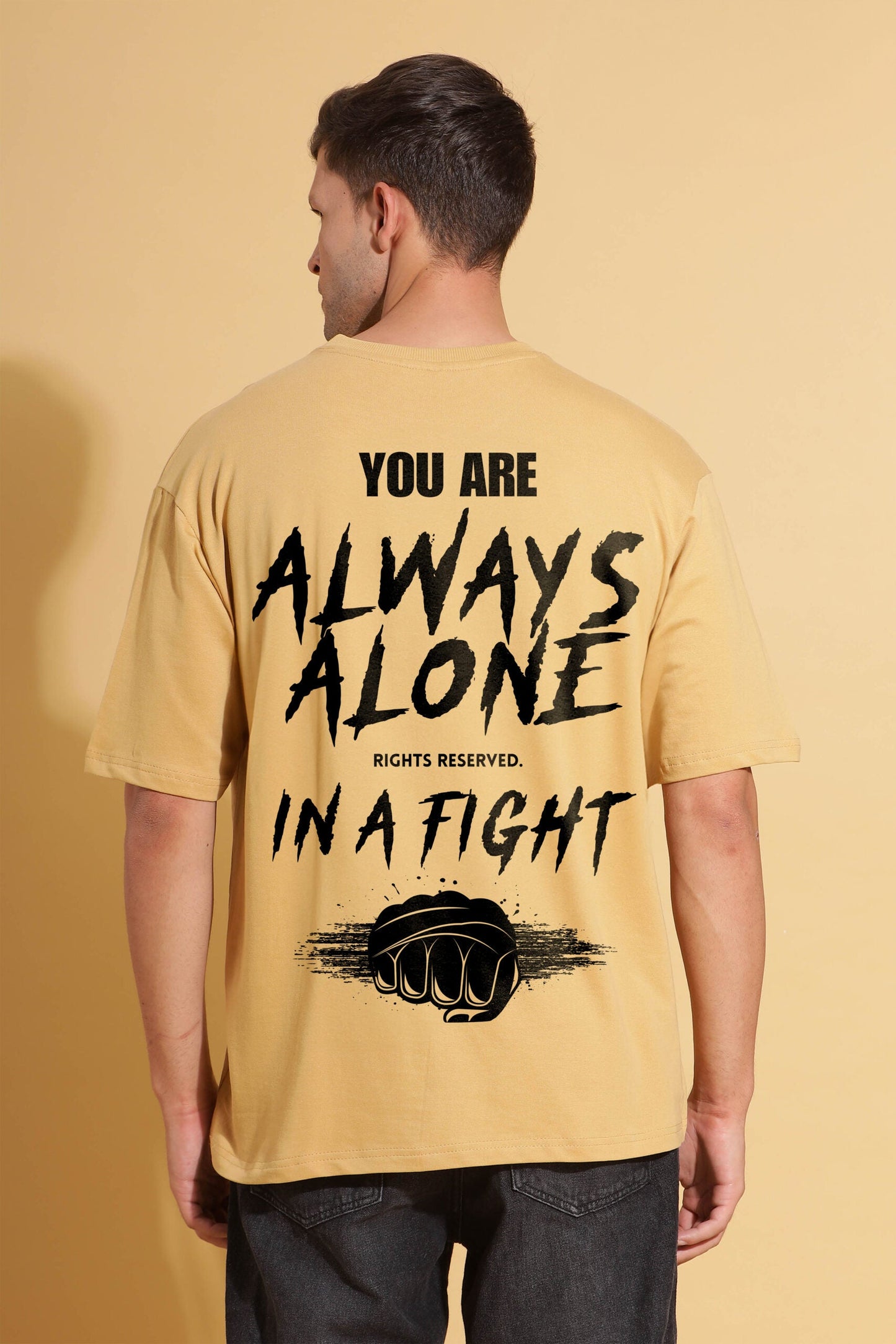 Moovio Luxe Beige Premium Oversize Tee