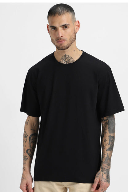Skate Print Black Premium Oversize Tee