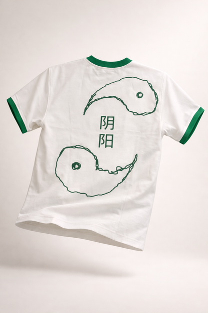 Unisex Yin Yang Ringer Tee