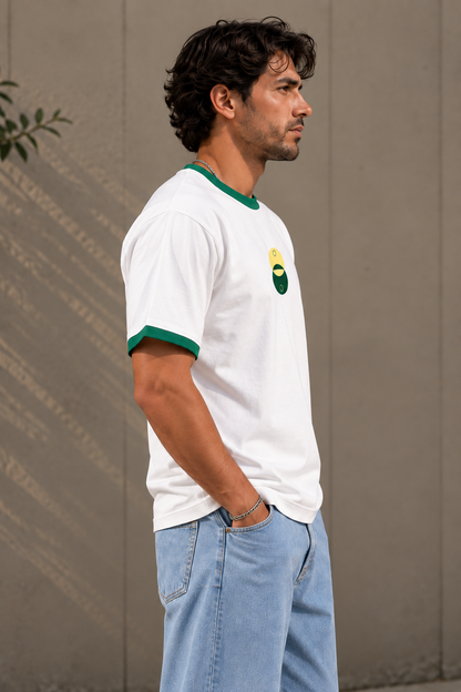 Unisex Yin Yang Ringer Tee