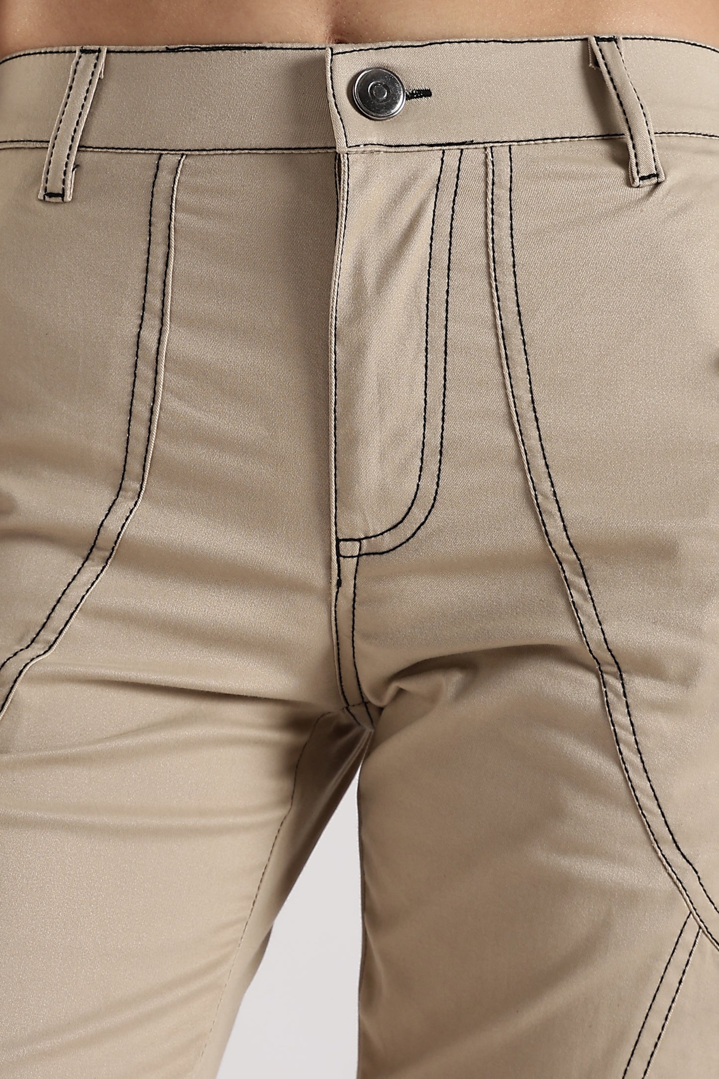 Moovio Beige Cargo Pants for Women
