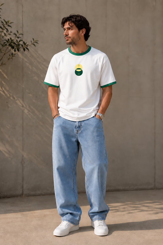 Unisex Yin Yang Ringer Tee