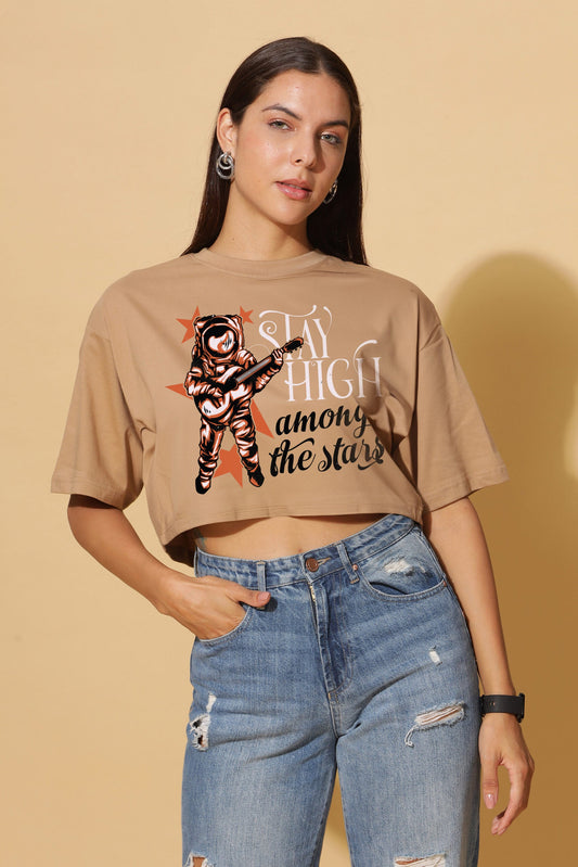 STAY HIGH Premium Crop Top