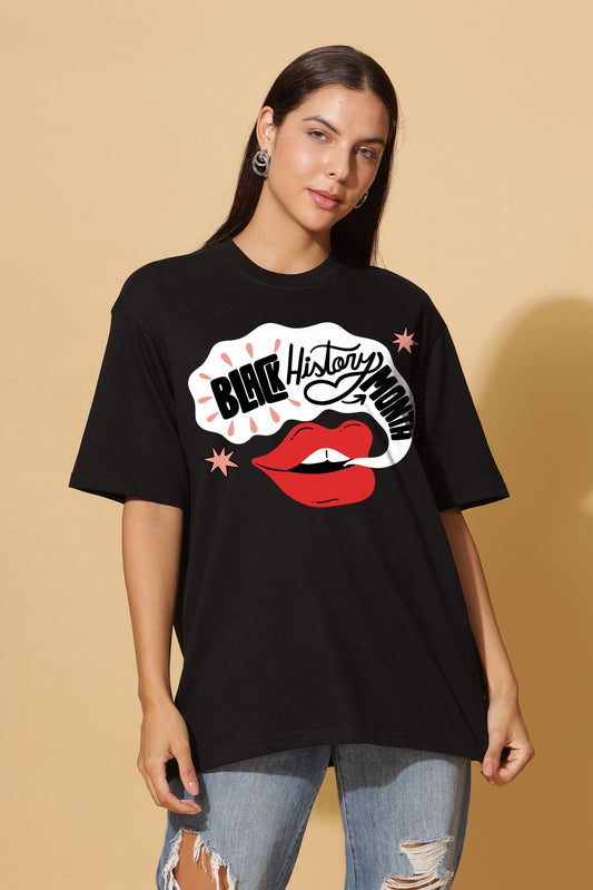 Moovio's Luxe Black Premium Oversize Tee